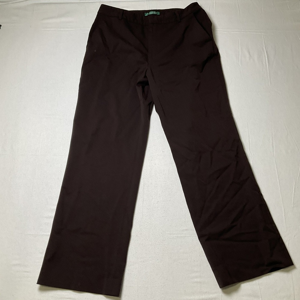 Lauren Ralph Lauren Dress Pant Women 10 Wool Blend Comfort Straight Business 594